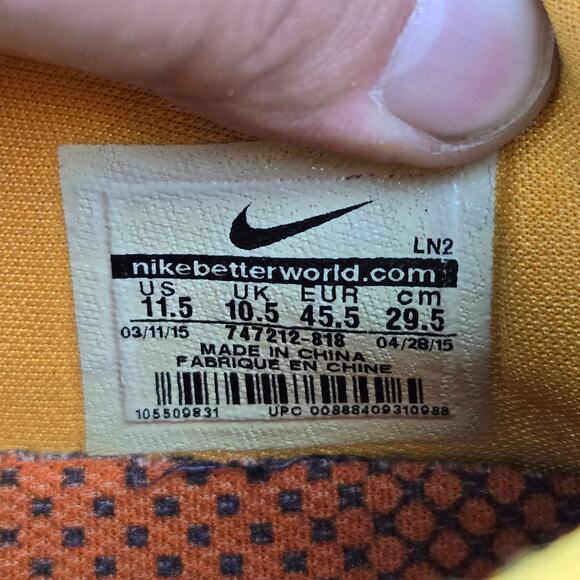 Nike Mens 11.5 Kobe 10 Elite Chester Orange Athletic Basketball Shoe 747212-818 - Picture 12 of 12